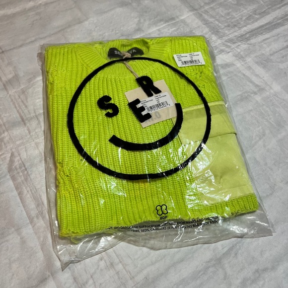 NWT SER.O.YA Devin Knit Sweater Lime [XS] - Picture 2 of 4